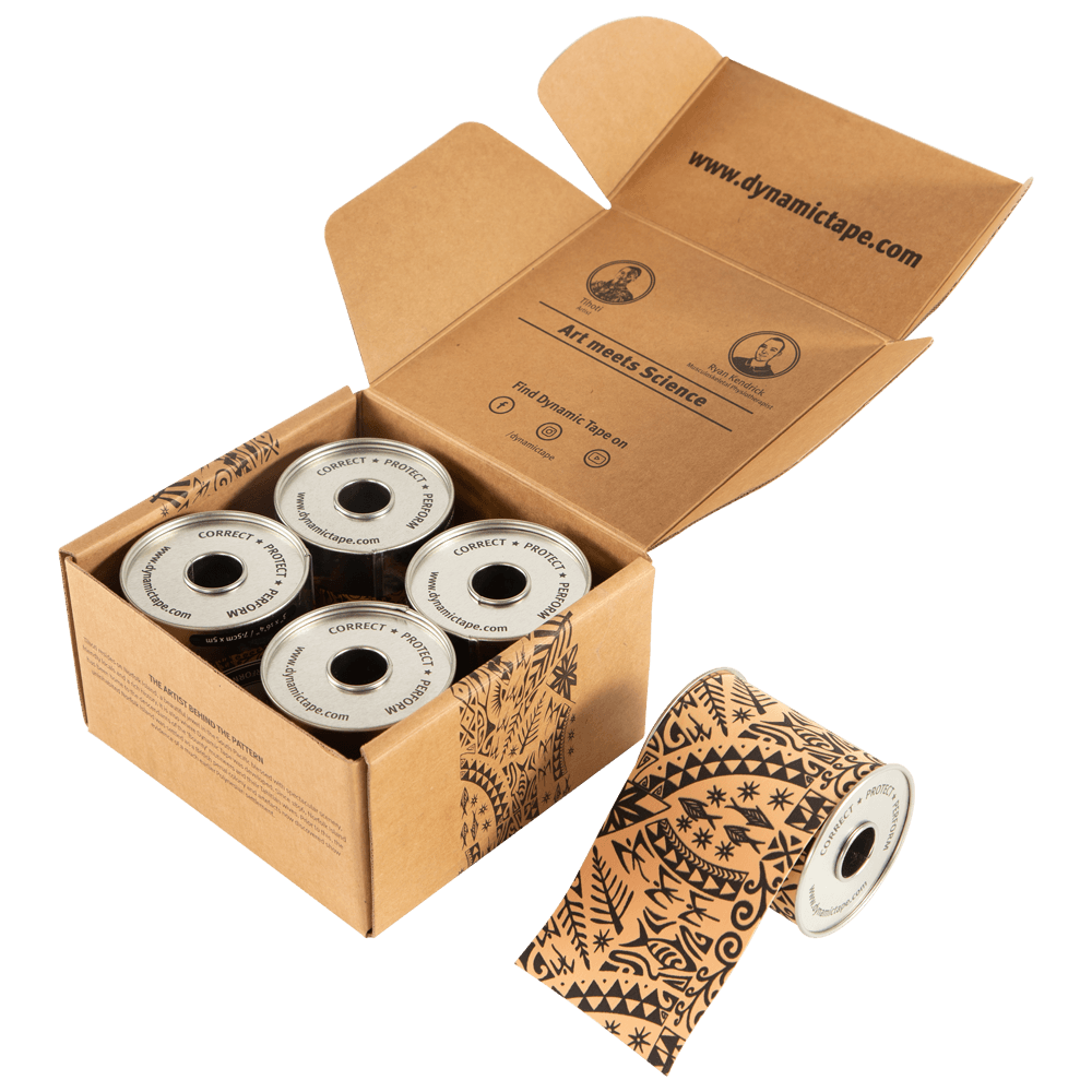 Dynamic Tape Box – Black Tattoo – 4 Rolls (7.5cm)