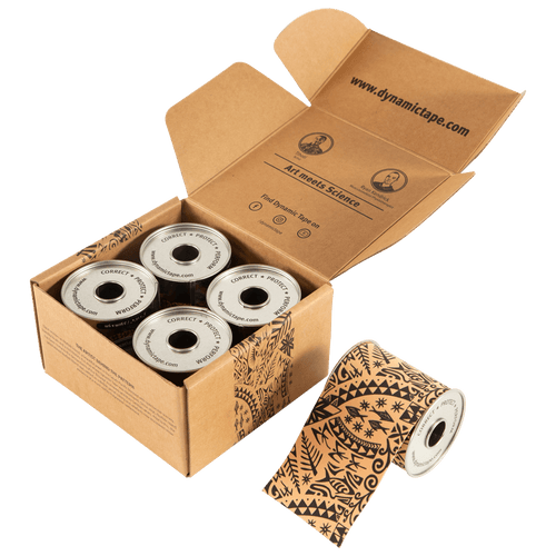 Dynamic Tape Box – Black Tattoo – 4 Rolls (7.5cm)